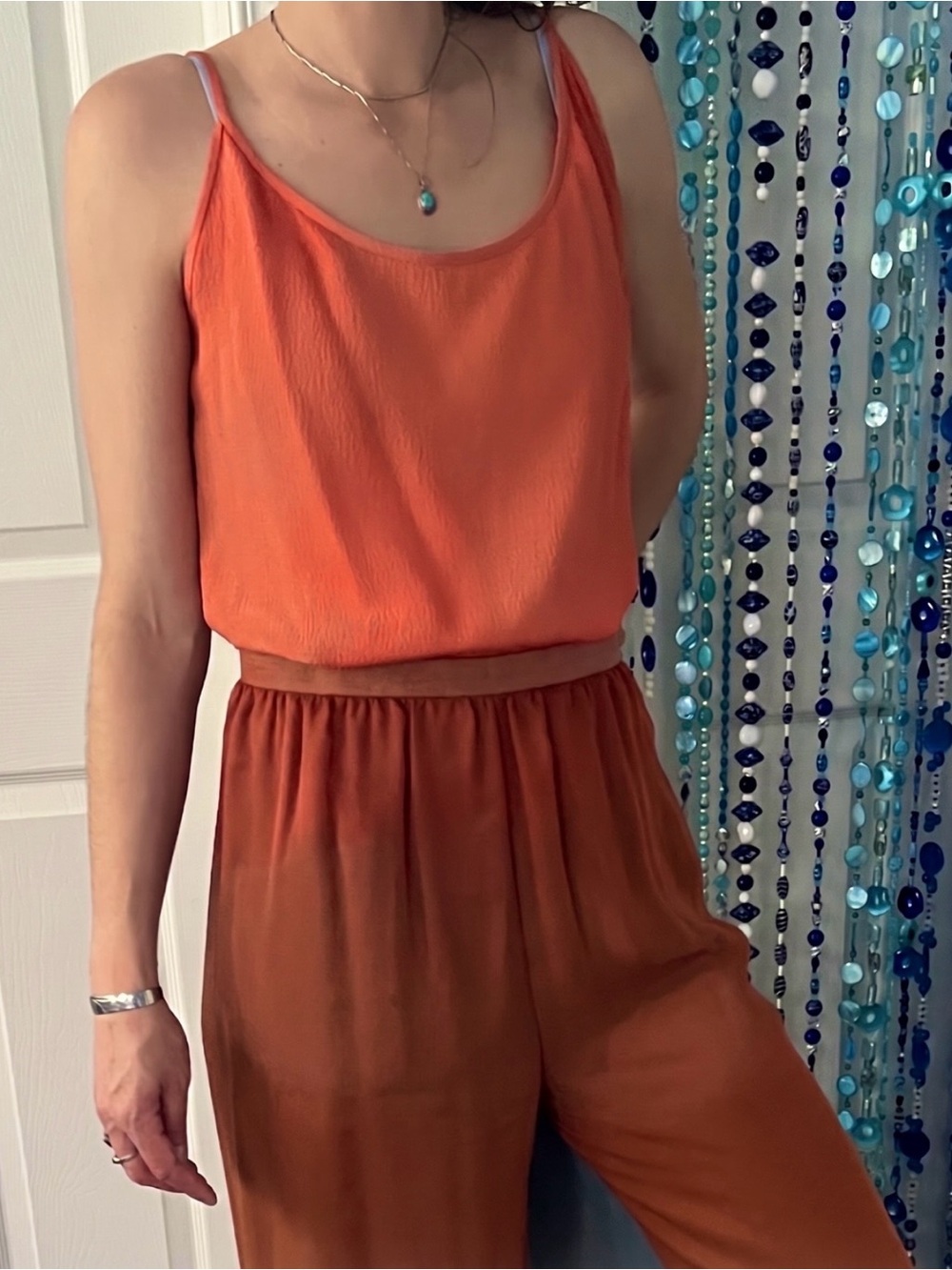 Vintage Chloé Paris Soft Muted Orange Camisole • Fluid Minimalist